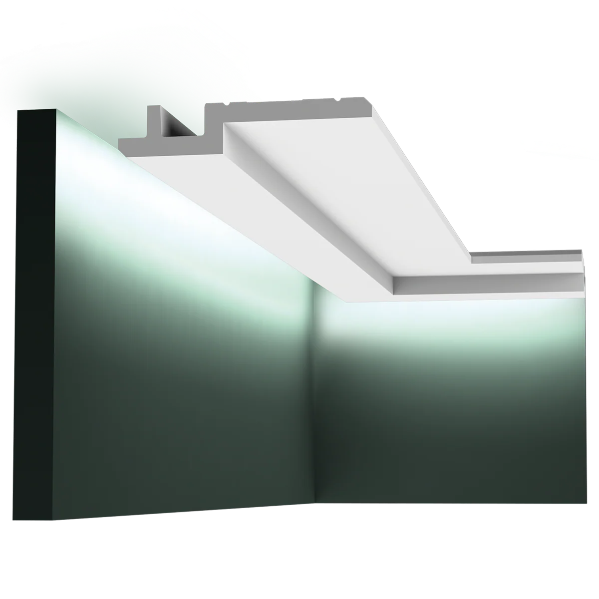 C395 STEPS Corniche pour éclairage indirect et cache tringle à rideau Orac Decor -15,5x3,1x200cm (h x p x L) - moulure décorative polyuréthane - Image 12