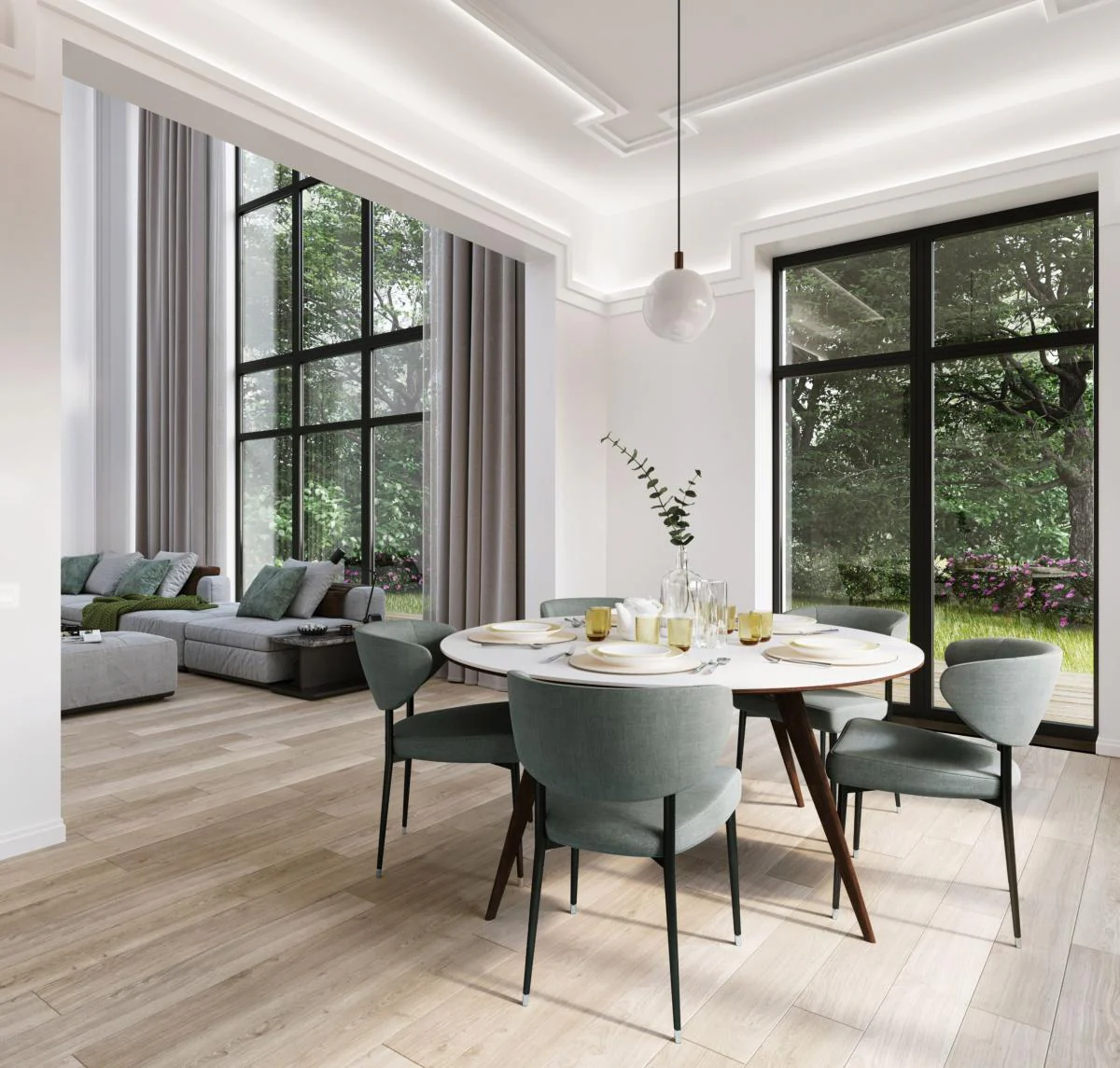 C395 STEPS Corniche pour éclairage indirect et cache tringle à rideau Orac Decor -15,5x3,1x200cm (h x p x L) - moulure décorative polyuréthane - Image 6