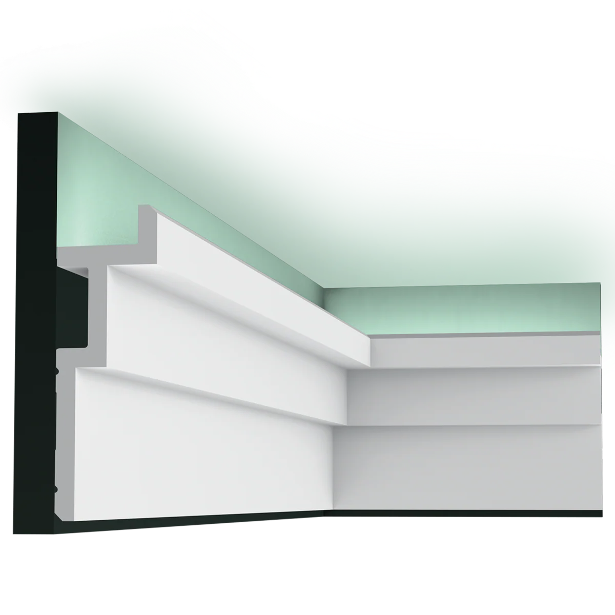 C396 STEPS Corniche Plafond pour éclairage indirect et cache tringle à rideau Orac Decor - 18,5x6,1x200cm (h x p x L) - moulure décorative polyuréthane - Image 8