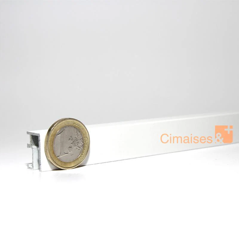 Cimaise Mini-Click Rail R10 200 cm + clips de fixation + vis & chevilles multimatériaux - Cimaise Tableau Newly - Image 6