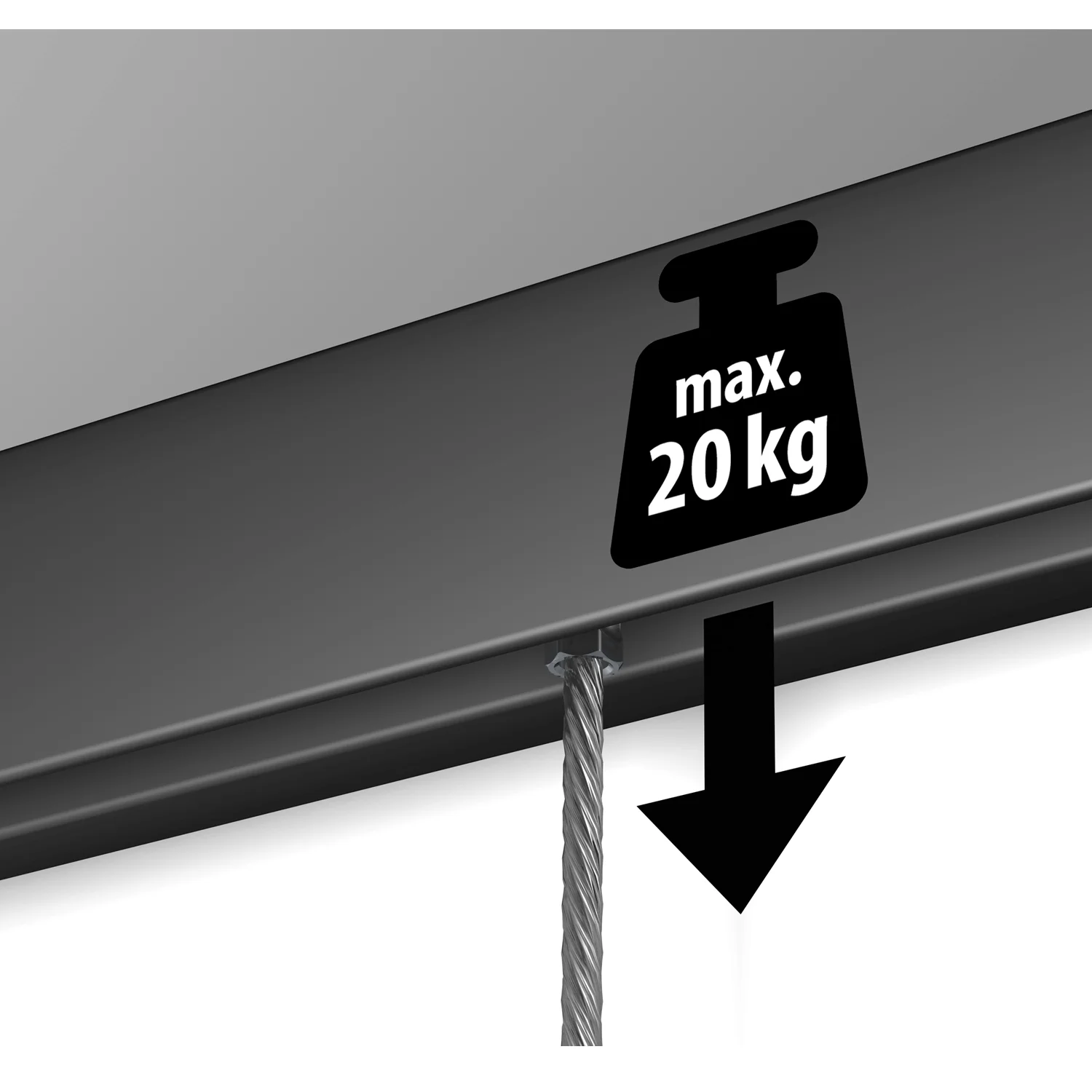 Cimaise Mini-Click Rail R10 200 cm + clips de fixation + vis & chevilles multimatériaux - Cimaise Tableau Newly - Image 7