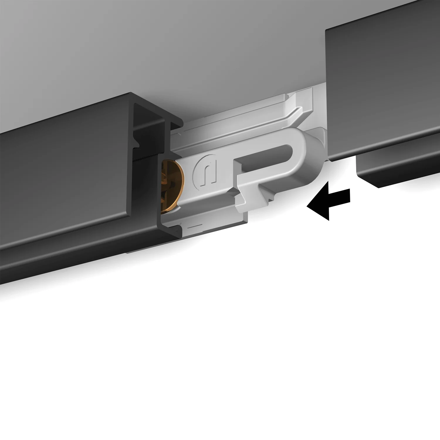 Cimaise Mini-Click Rail R10 200 cm + clips de fixation + vis & chevilles multimatériaux - Cimaise Tableau Newly - Image 9