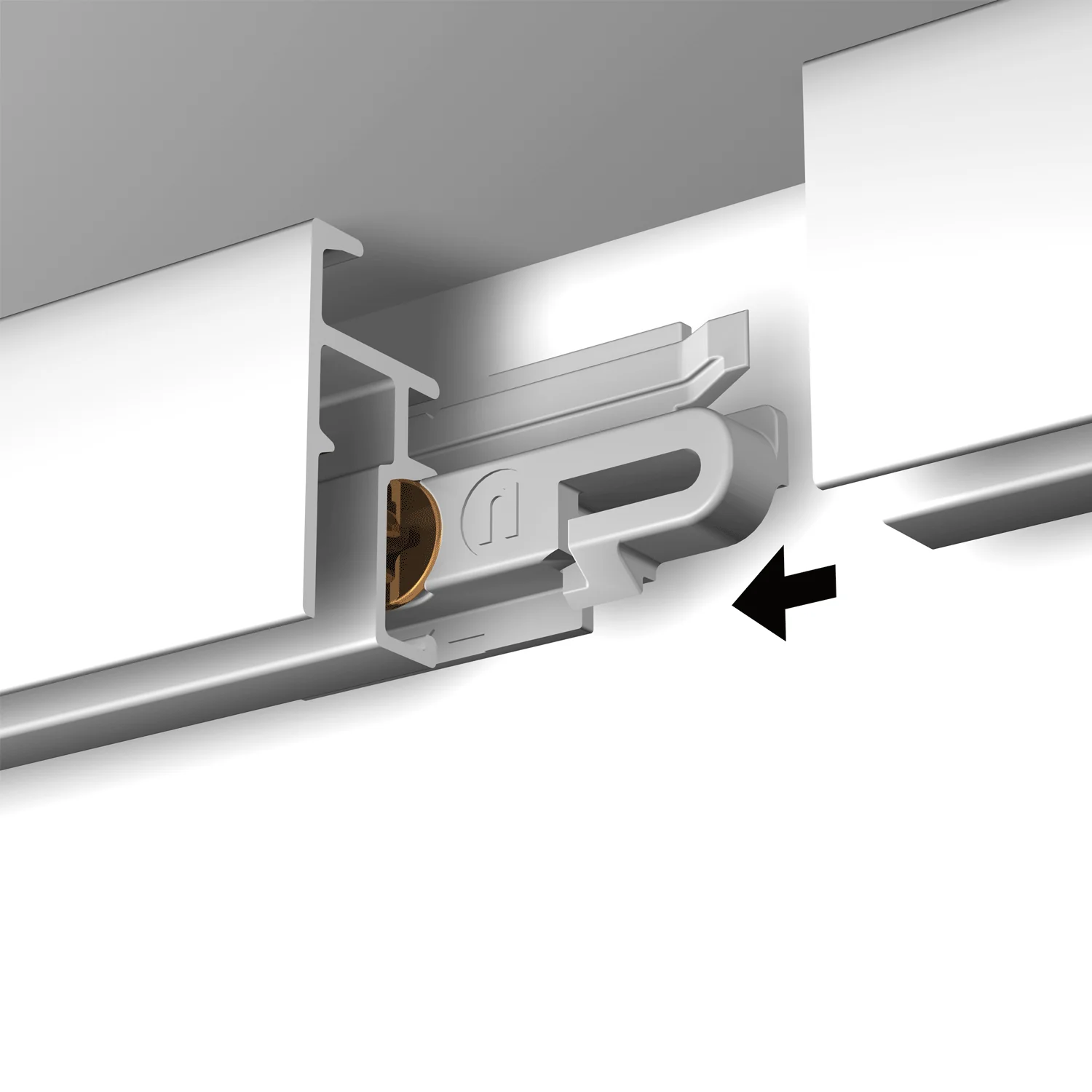 Cimaise Mini-Click Rail R10 Gris 300cm - Enlèvement magasin - Cimaise Tableau Artiteq - Image 4