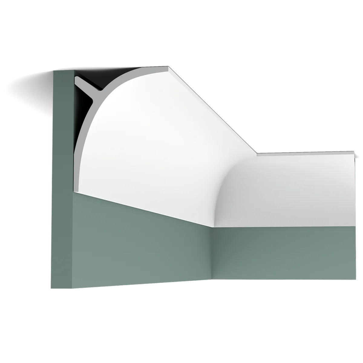 C991 Corniche pour éclairage indirect et cache tringle à rideau Orac Decor - 11x14x200cm (h x p x L) - moulure décorative polyuréthane - Image 7