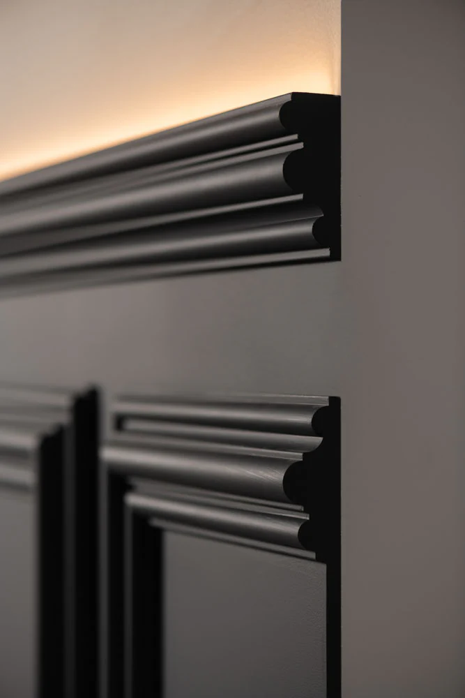 Kit de décoration Autoire Orac N°6 - Corniche + cimaise + encadrement + plinthe sur 2 mètres - Image 3