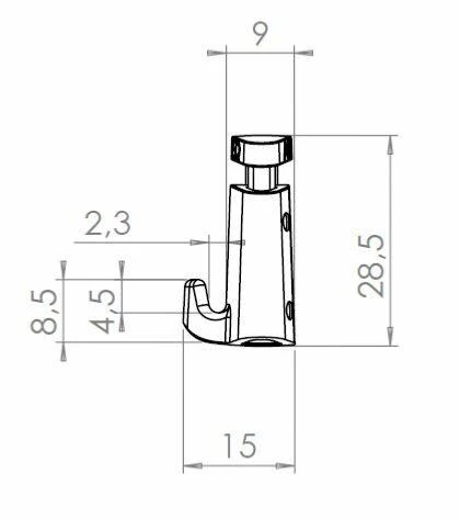 Crochet Micro Grip 2mm auto-bloquant 20 kg - Accrochage Tableau Artiteq - Image 4